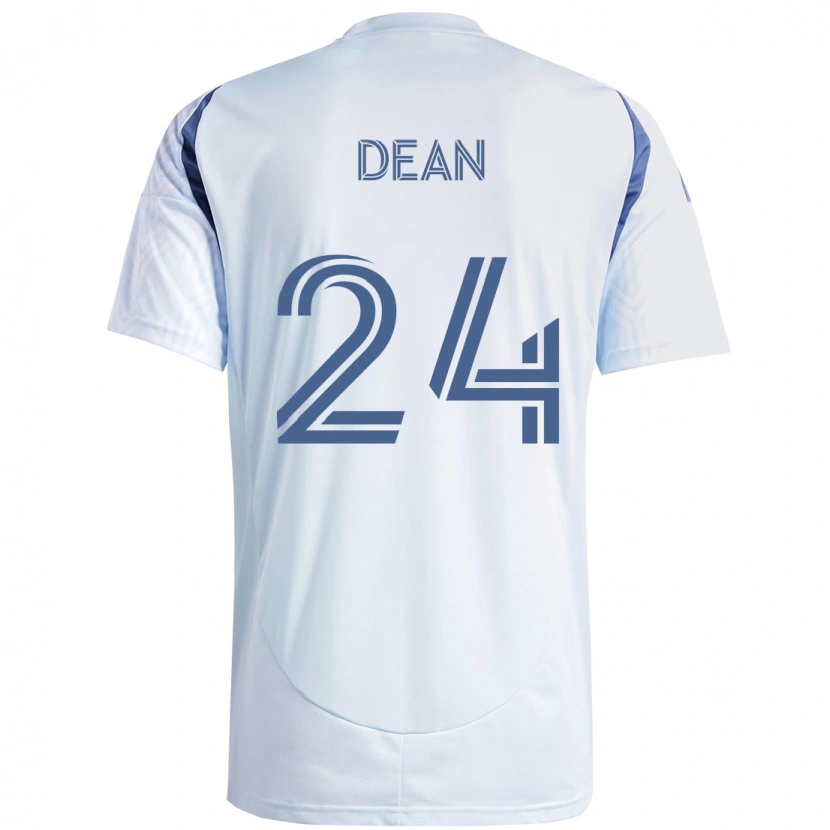 Danxen Hombre Camiseta Jonathan Dean #24 Rojo Blanco 2ª Equipación 2025/26 La Camisa México