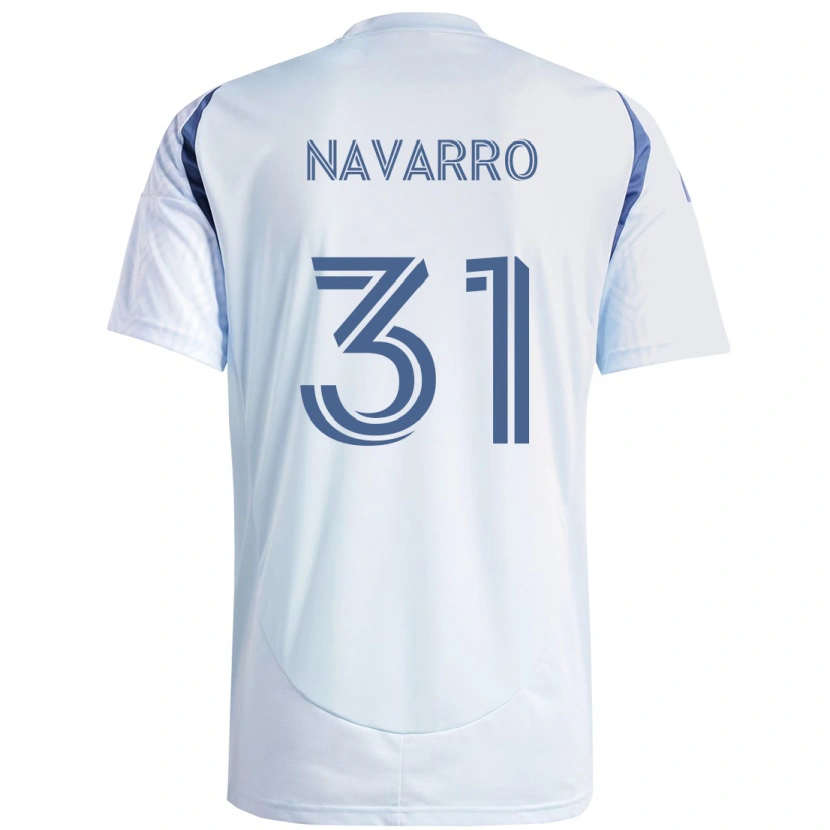 Danxen Hombre Camiseta Federico Navarro #31 Rojo Blanco 2ª Equipación 2025/26 La Camisa México
