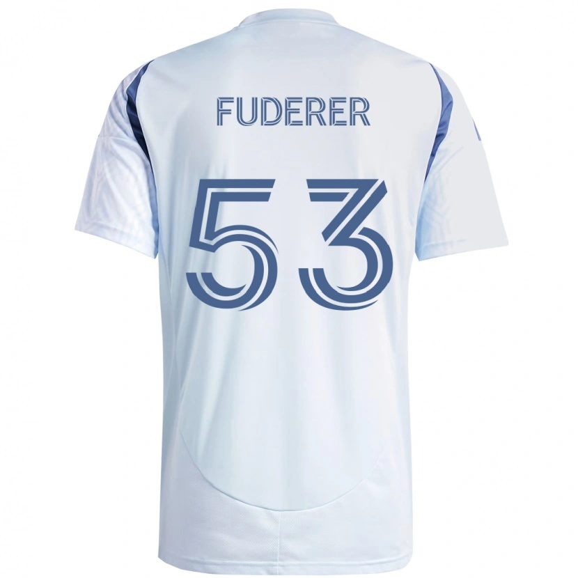 Danxen Hombre Camiseta Jake Fuderer #53 Rojo Blanco 2ª Equipación 2025/26 La Camisa México