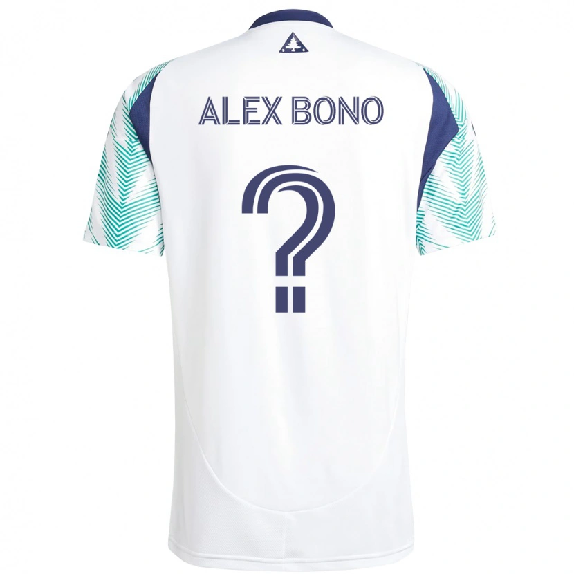 Danxen Hombre Camiseta Alex Bono #0 Blanco Azul 2ª Equipación 2025/26 La Camisa México
