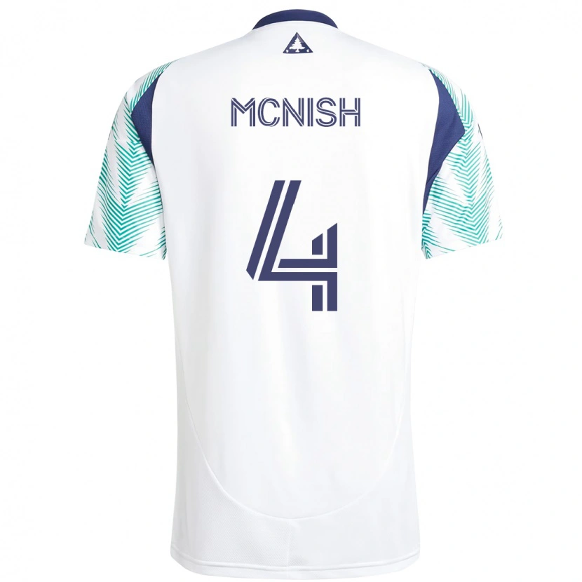 Danxen Hombre Camiseta Sheridan Mcnish #4 Blanco Azul 2ª Equipación 2025/26 La Camisa México