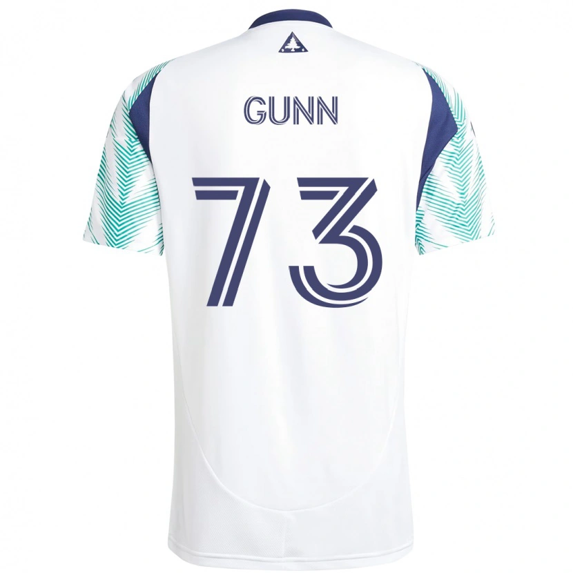 Danxen Hombre Camiseta Jd Gunn #73 Blanco Azul 2ª Equipación 2025/26 La Camisa México