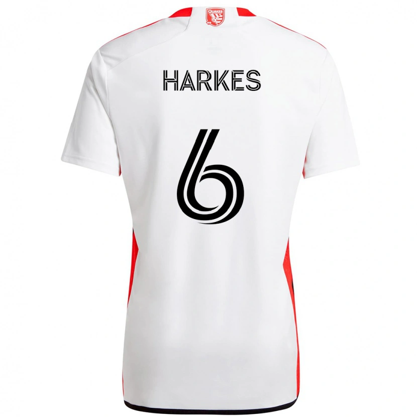 Danxen Hombre Camiseta Ian Harkes #6 Negro Azul Oscuro 2ª Equipación 2025/26 La Camisa México