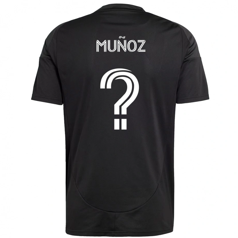 Danxen Hombre Camiseta Jeremiah Muñoz #0 Negro Blanco 2ª Equipación 2025/26 La Camisa México