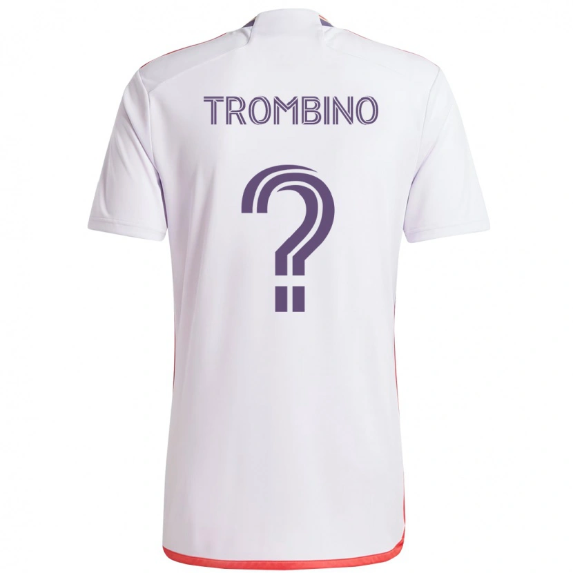 Danxen Hombre Camiseta Caleb Trombino #0 Blanco Morado 2ª Equipación 2025/26 La Camisa México