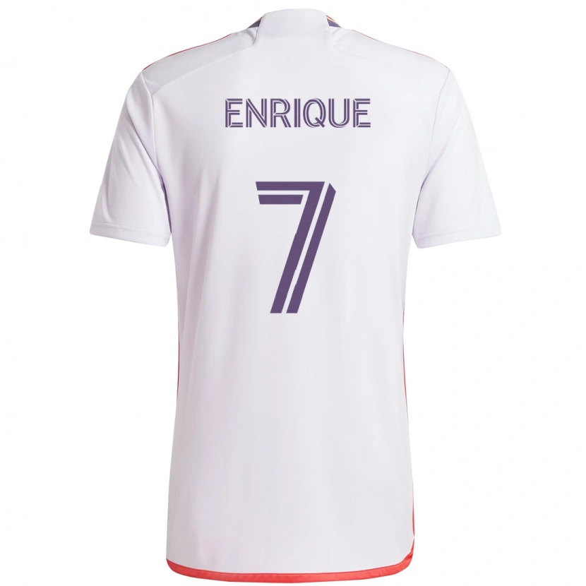 Danxen Hombre Camiseta Ramiro Enrique #7 Blanco Morado 2ª Equipación 2025/26 La Camisa México