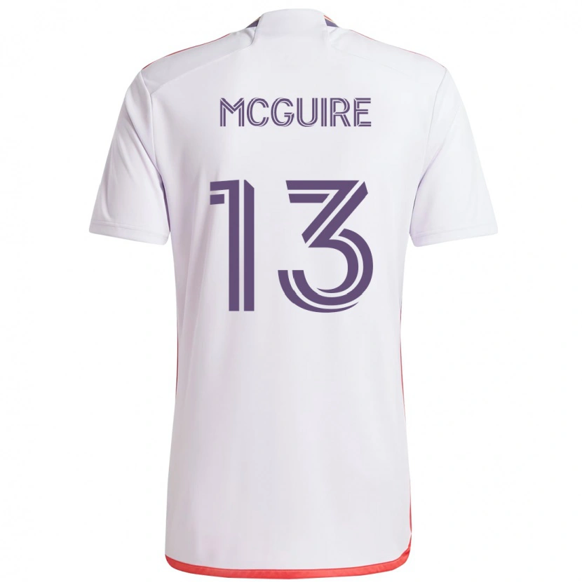Danxen Hombre Camiseta Duncan Mcguire #13 Blanco Morado 2ª Equipación 2025/26 La Camisa México