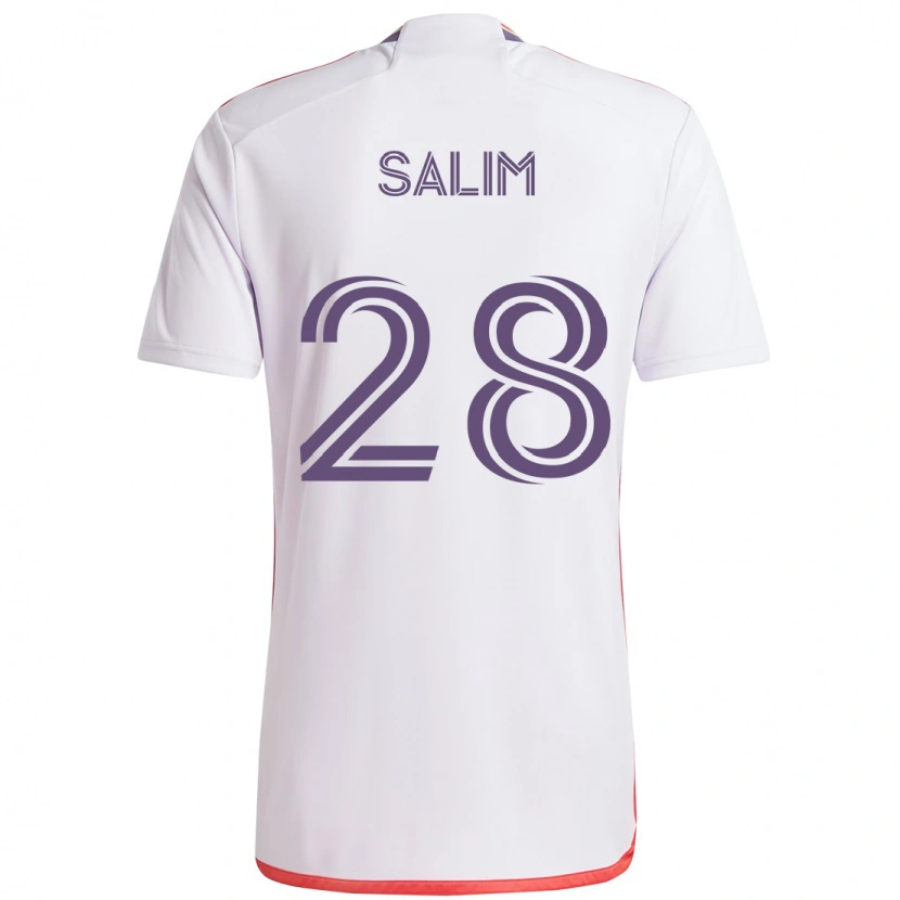 Danxen Hombre Camiseta Abdi Salim #28 Blanco Morado 2ª Equipación 2025/26 La Camisa México