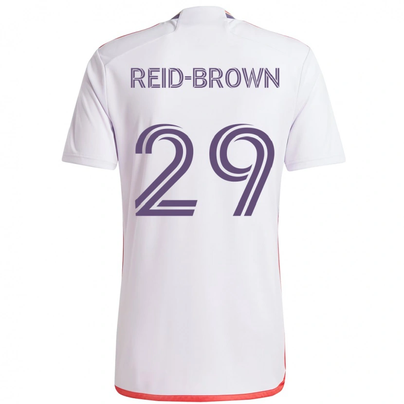 Danxen Hombre Camiseta Tahir Reid-Brown #29 Blanco Morado 2ª Equipación 2025/26 La Camisa México