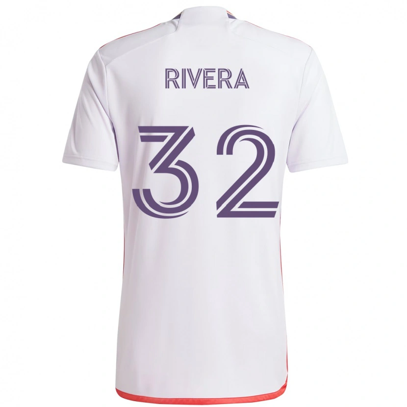 Danxen Hombre Camiseta Wilfredo Rivera #32 Blanco Morado 2ª Equipación 2025/26 La Camisa México