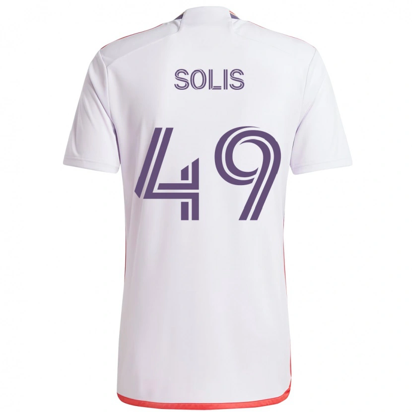 Danxen Hombre Camiseta Jhon Solís #49 Blanco Morado 2ª Equipación 2025/26 La Camisa México