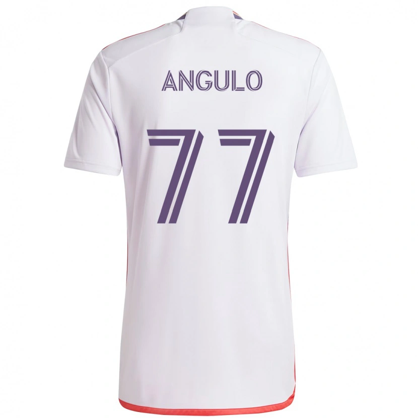 Danxen Hombre Camiseta Iván Angulo #77 Blanco Morado 2ª Equipación 2025/26 La Camisa México