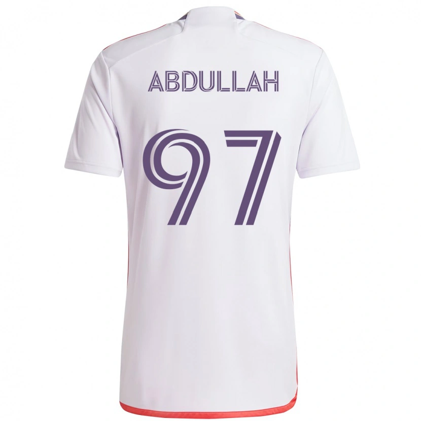 Danxen Hombre Camiseta Majed Abdullah #97 Blanco Morado 2ª Equipación 2025/26 La Camisa México