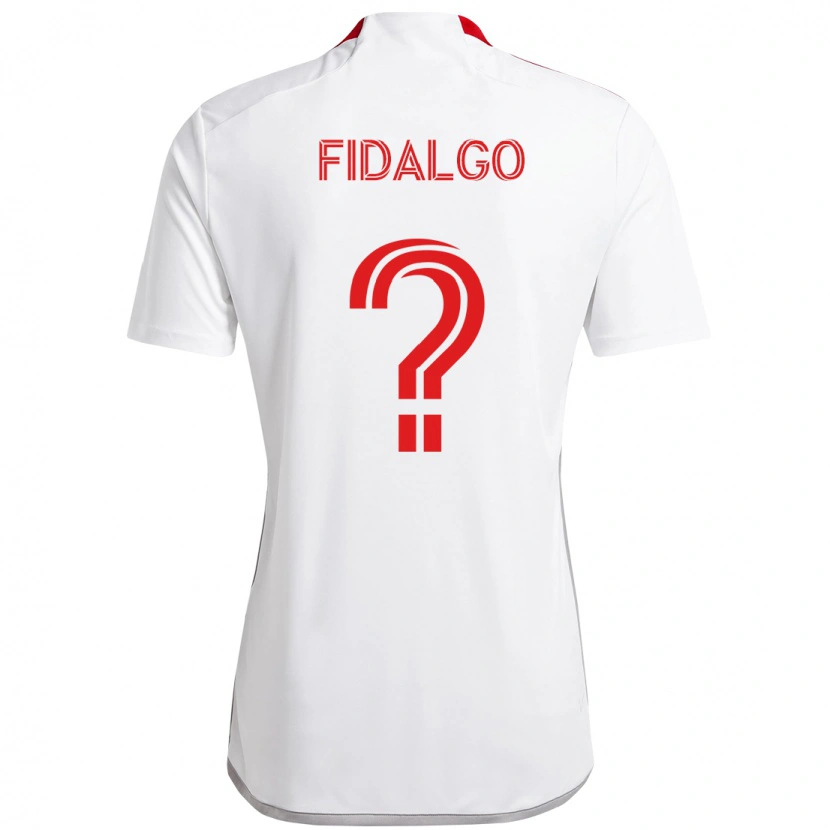 Danxen Hombre Camiseta James Fidalgo #0 Blanco Rojo 2ª Equipación 2025/26 La Camisa México