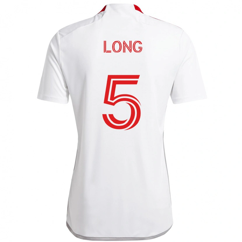 Danxen Hombre Camiseta Kevin Long #5 Rojo Blanco 2ª Equipación 2025/26 La Camisa México