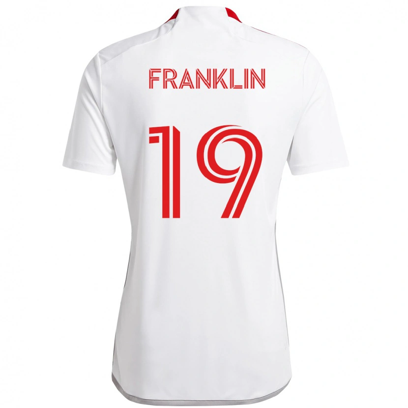 Danxen Hombre Camiseta Kobe Franklin #19 Rojo Blanco 2ª Equipación 2025/26 La Camisa México