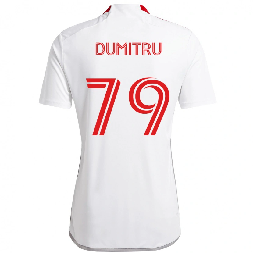 Danxen Hombre Camiseta Andrei Dumitru #79 Rojo Blanco 2ª Equipación 2025/26 La Camisa México