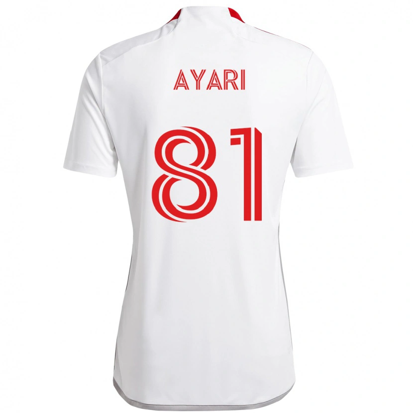Danxen Hombre Camiseta Hassan Ayari #81 Blanco Rojo 2ª Equipación 2025/26 La Camisa México