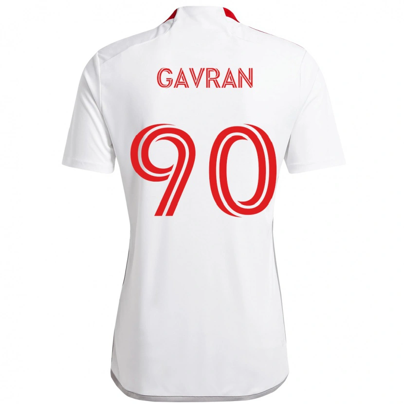 Danxen Hombre Camiseta Luka Gavran #90 Rojo Blanco 2ª Equipación 2025/26 La Camisa México