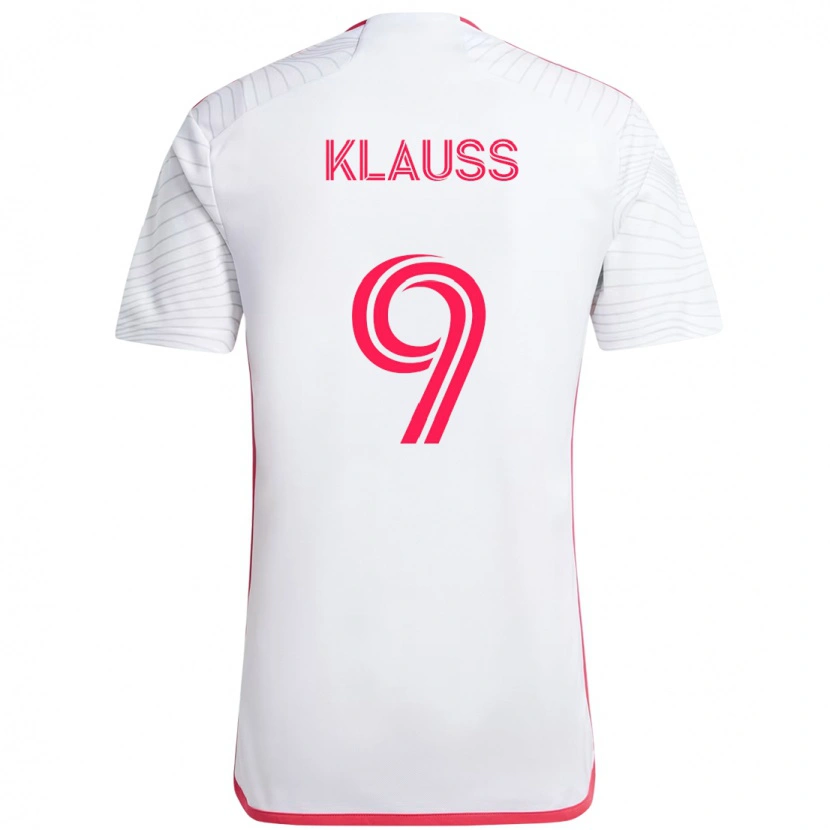 Danxen Hombre Camiseta João Klauss #9 Blanco Magenta 2ª Equipación 2025/26 La Camisa México