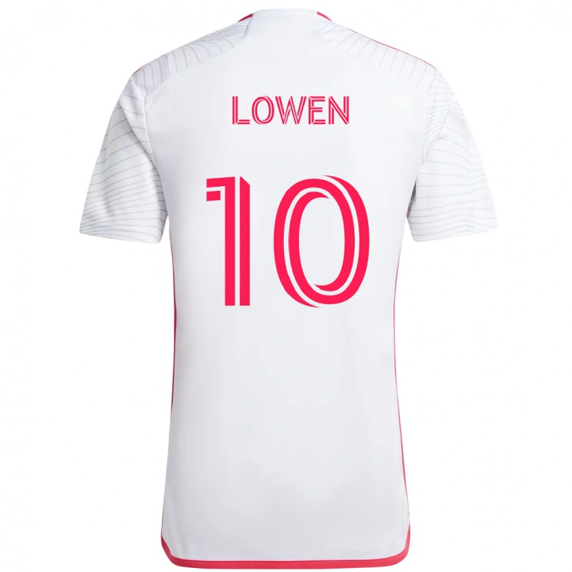 Danxen Hombre Camiseta Eduard Löwen #10 Blanco Magenta 2ª Equipación 2025/26 La Camisa México