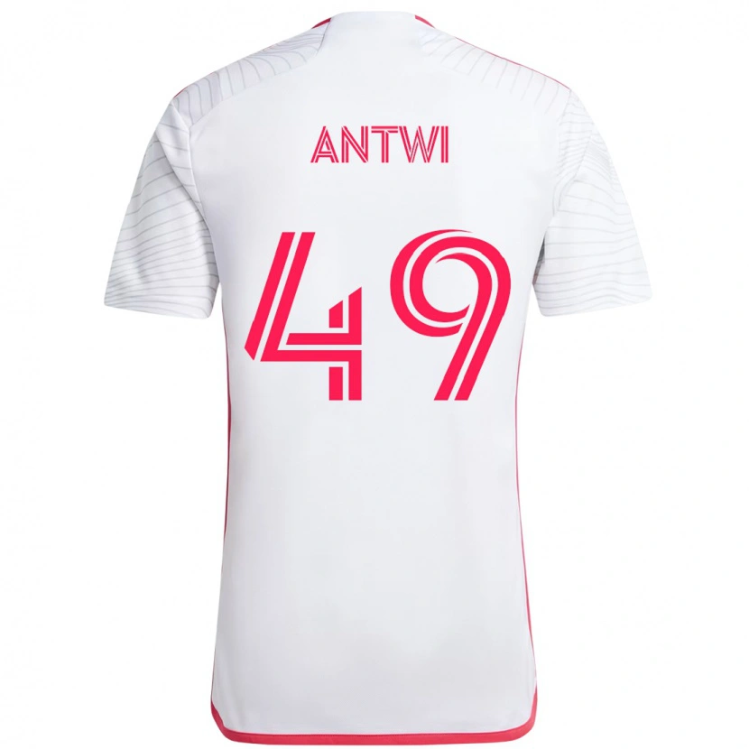 Danxen Hombre Camiseta Seth Antwi #49 Blanco Magenta 2ª Equipación 2025/26 La Camisa México