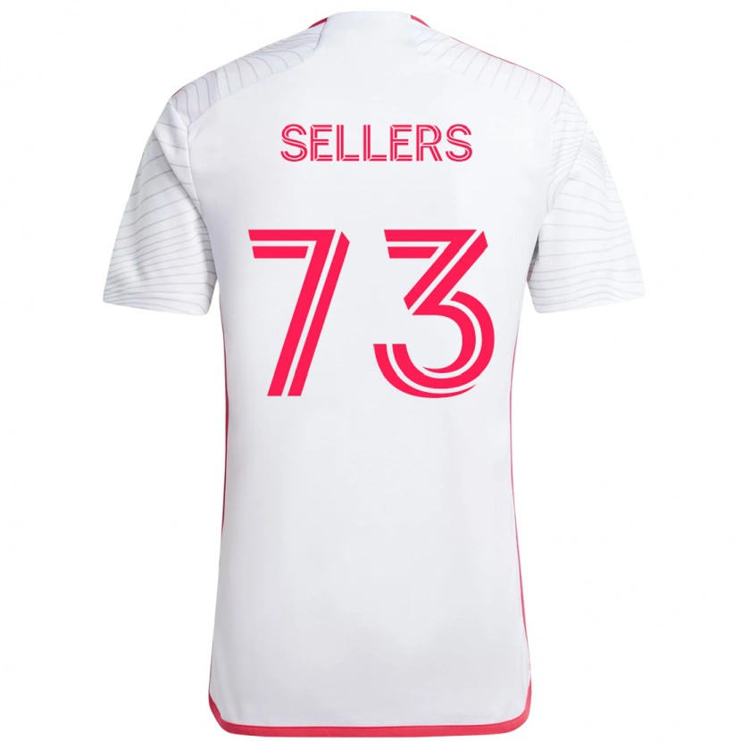 Danxen Hombre Camiseta Braydon Sellers #73 Blanco Magenta 2ª Equipación 2025/26 La Camisa México