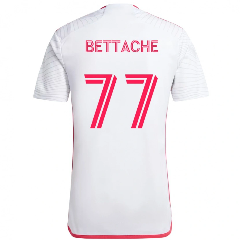 Danxen Hombre Camiseta Faysal Bettache #77 Blanco Magenta 2ª Equipación 2025/26 La Camisa México
