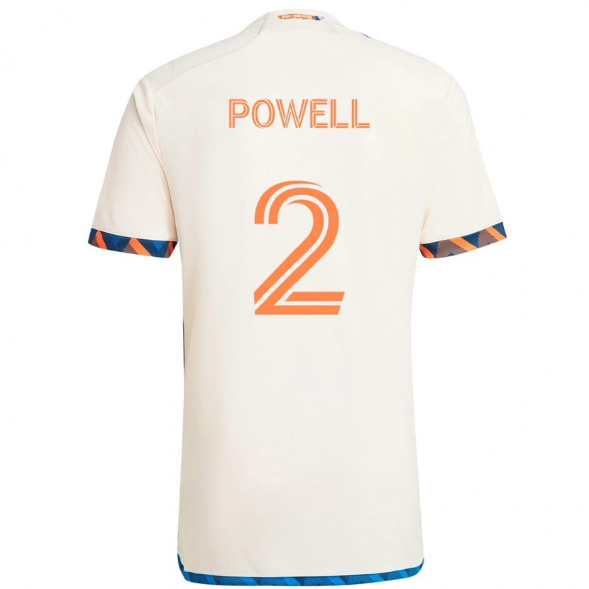 Danxen Hombre Camiseta Alvas Powell #2 Azul Oscuro Naranja 2ª Equipación 2025/26 La Camisa México