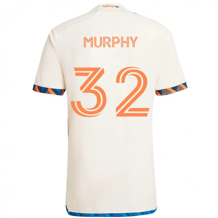 Danxen Hombre Camiseta Ian Murphy #32 Azul Oscuro Naranja 2ª Equipación 2025/26 La Camisa México