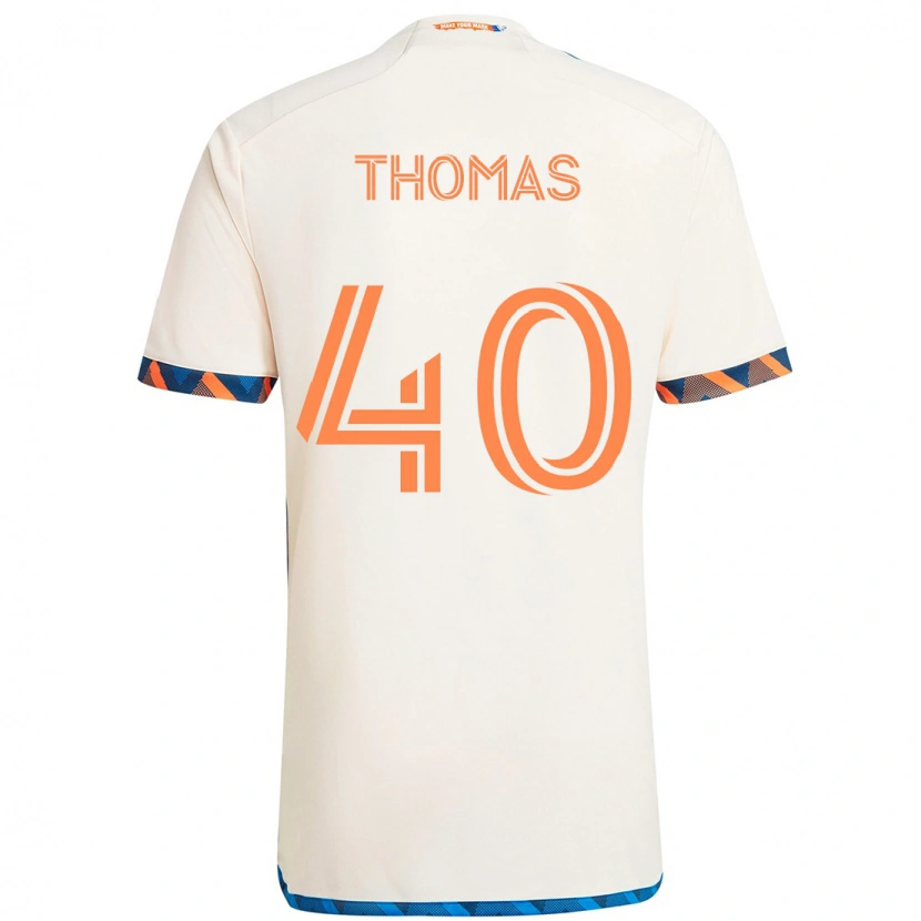 Danxen Hombre Camiseta Kai Thomas #40 Azul Oscuro Naranja 2ª Equipación 2025/26 La Camisa México