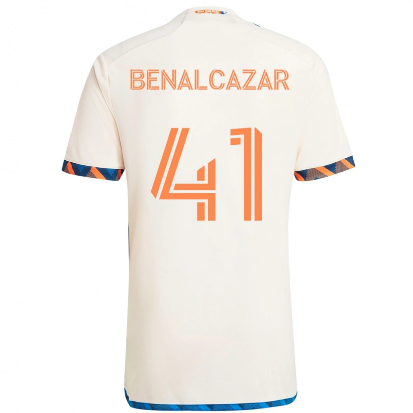 Danxen Hombre Camiseta Nico Benalcázar #41 Azul Oscuro Naranja 2ª Equipación 2025/26 La Camisa México