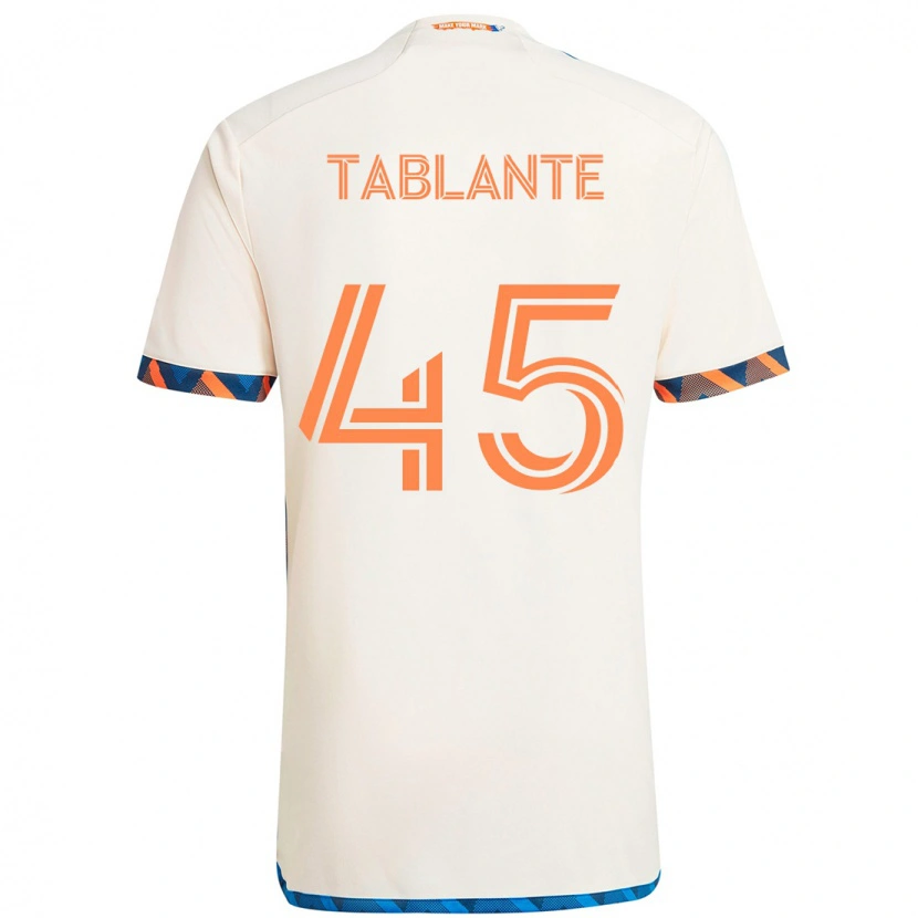 Danxen Hombre Camiseta Moises Tablante #45 Azul Oscuro Naranja 2ª Equipación 2025/26 La Camisa México