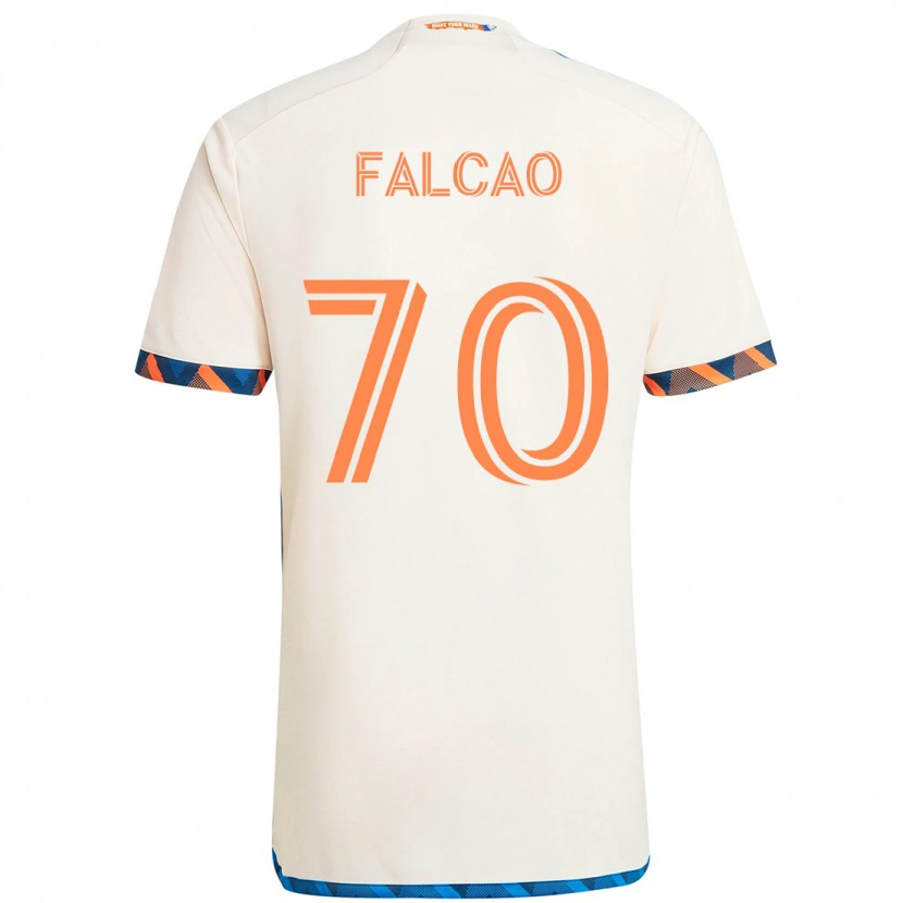 Danxen Hombre Camiseta Kiano Falcao #70 Azul Oscuro Naranja 2ª Equipación 2025/26 La Camisa México