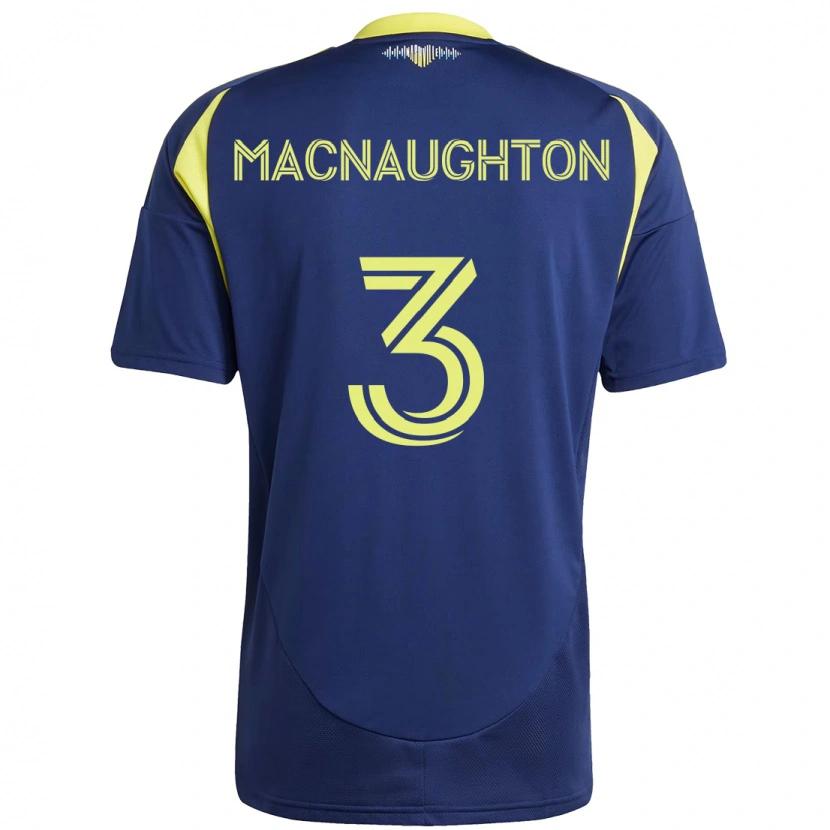 Danxen Hombre Camiseta Lukas Macnaughton #3 Amarillo Azul Marino 2ª Equipación 2025/26 La Camisa México