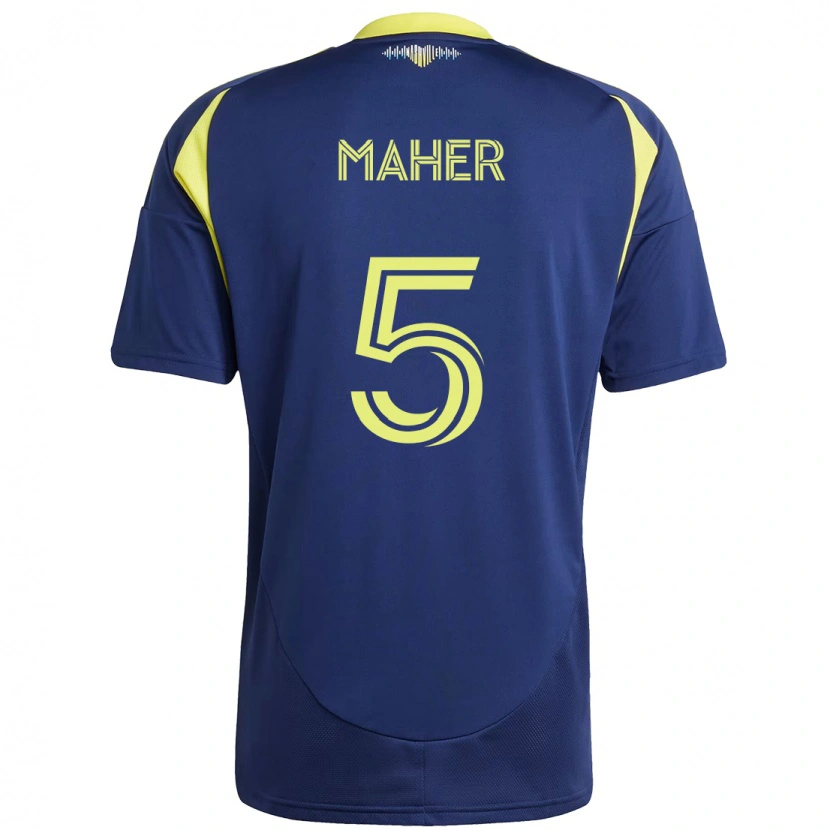 Danxen Hombre Camiseta Jack Maher #5 Amarillo Azul Marino 2ª Equipación 2025/26 La Camisa México