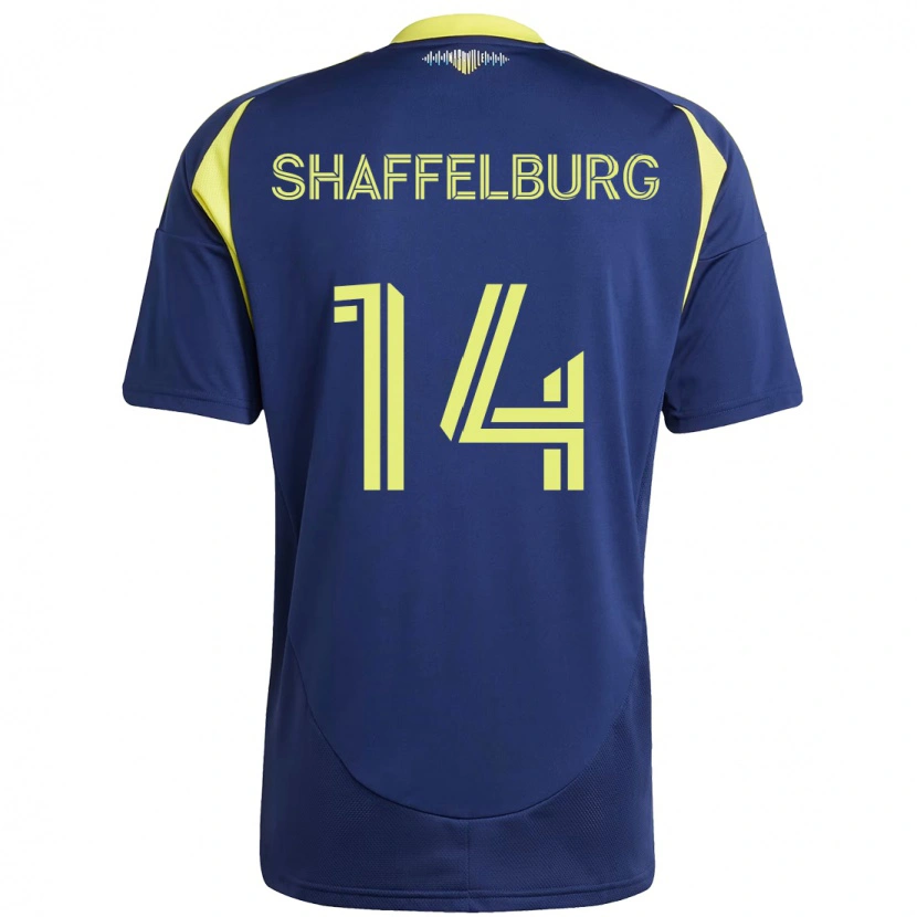 Danxen Hombre Camiseta Jacob Shaffelburg #14 Amarillo Azul Marino 2ª Equipación 2025/26 La Camisa México