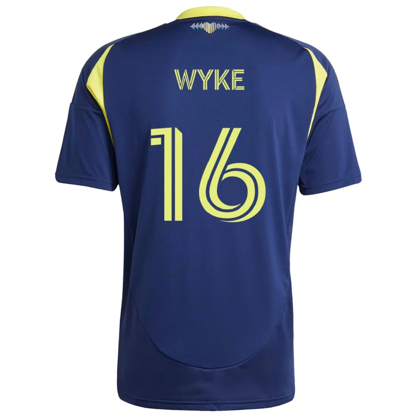 Danxen Hombre Camiseta Laurence Wyke #16 Amarillo Azul Marino 2ª Equipación 2025/26 La Camisa México