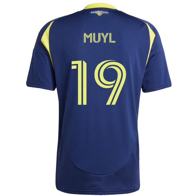 Danxen Hombre Camiseta Alex Muyl #19 Amarillo Azul Marino 2ª Equipación 2025/26 La Camisa México