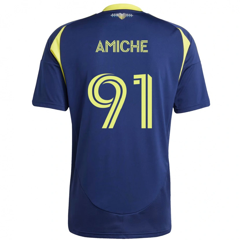 Danxen Hombre Camiseta Kemy Amiche #91 Amarillo Azul Marino 2ª Equipación 2025/26 La Camisa México