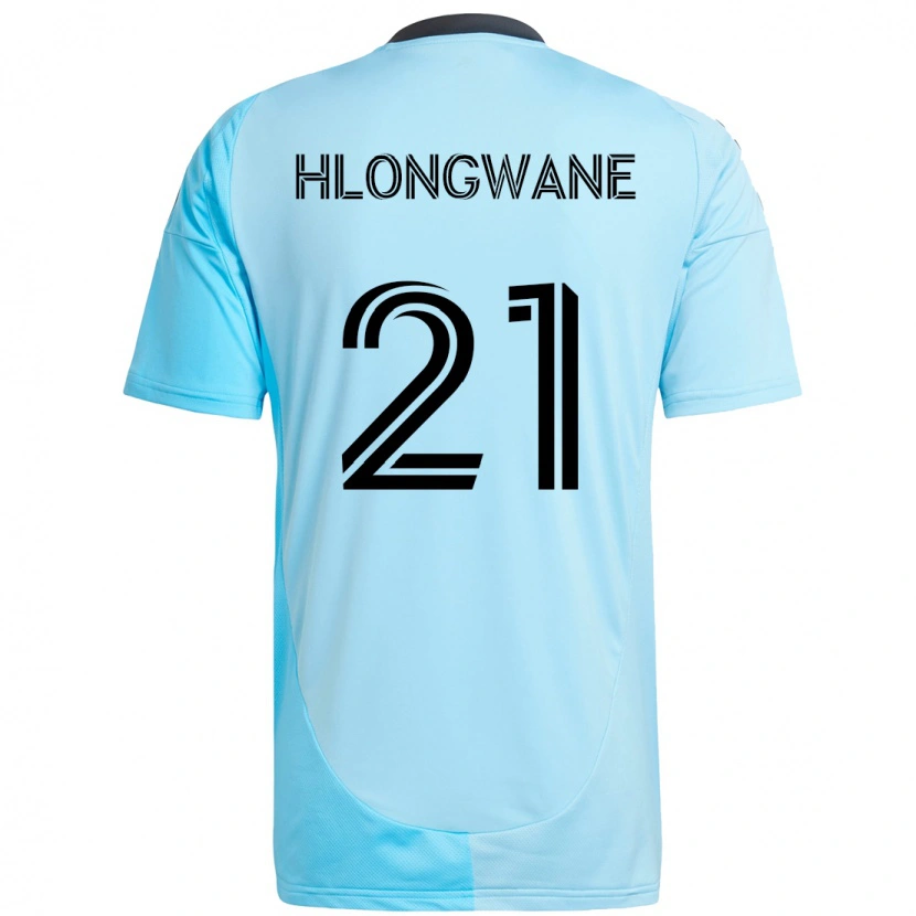 Danxen Hombre Camiseta Bongokuhle Hlongwane #21 Negro Azul 2ª Equipación 2025/26 La Camisa México