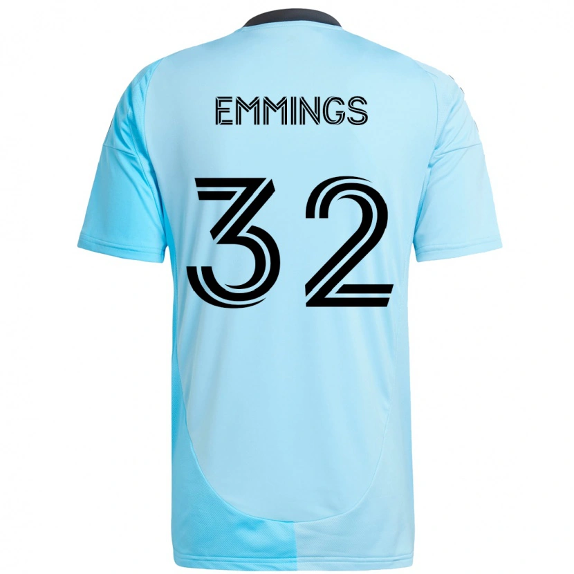 Danxen Hombre Camiseta Fred Emmings #32 Negro Azul 2ª Equipación 2025/26 La Camisa México