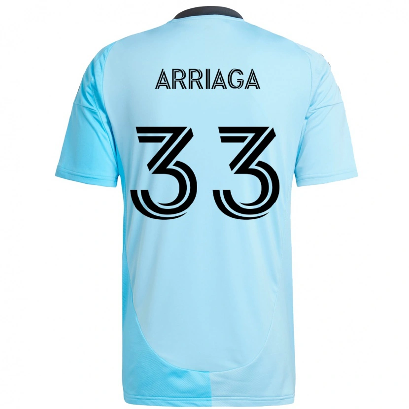 Danxen Hombre Camiseta Kervin Arriaga #33 Negro Azul 2ª Equipación 2025/26 La Camisa México