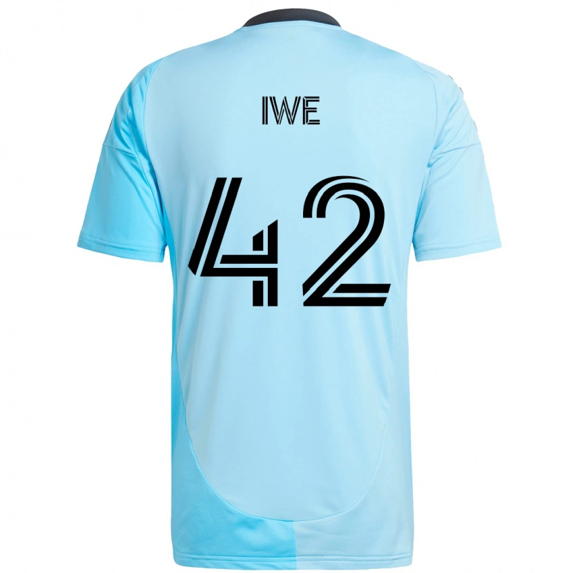 Danxen Hombre Camiseta Emmanuel Iwe #42 Negro Azul 2ª Equipación 2025/26 La Camisa México