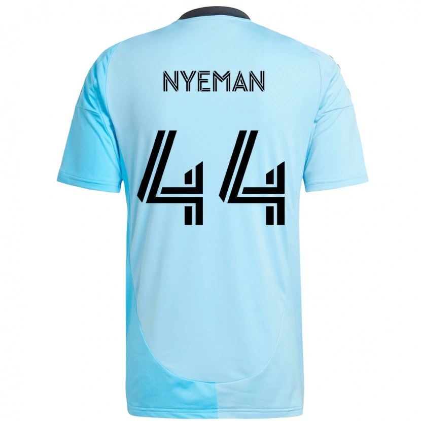 Danxen Hombre Camiseta Moses Nyeman #44 Negro Azul 2ª Equipación 2025/26 La Camisa México