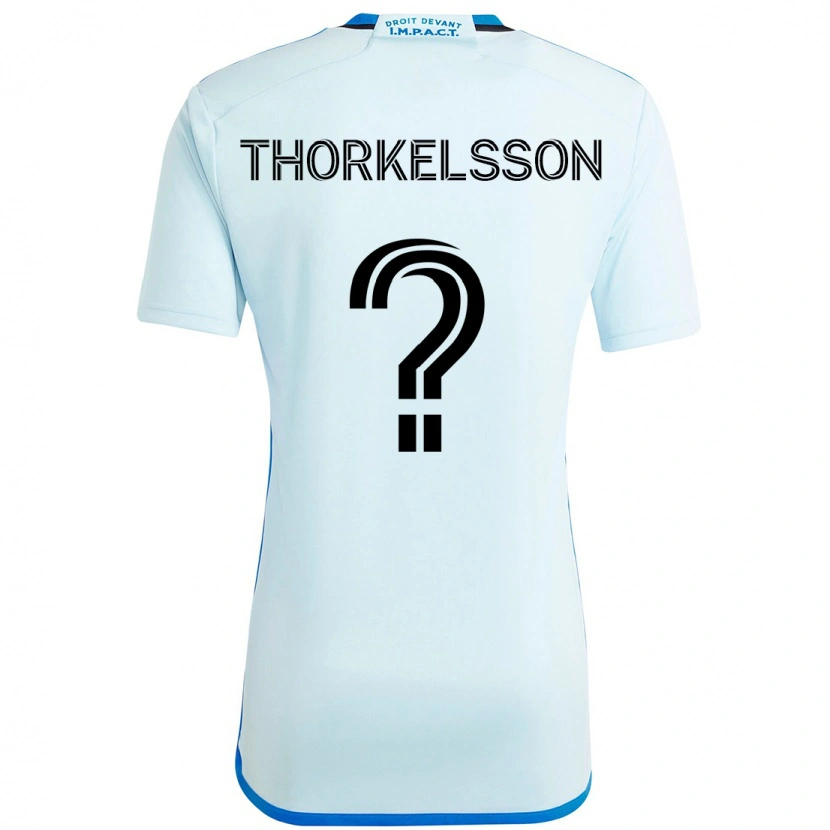Danxen Hombre Camiseta Róbert Orri Thorkelsson #0 Azul Celeste Azul Oscuro 2ª Equipación 2025/26 La Camisa México
