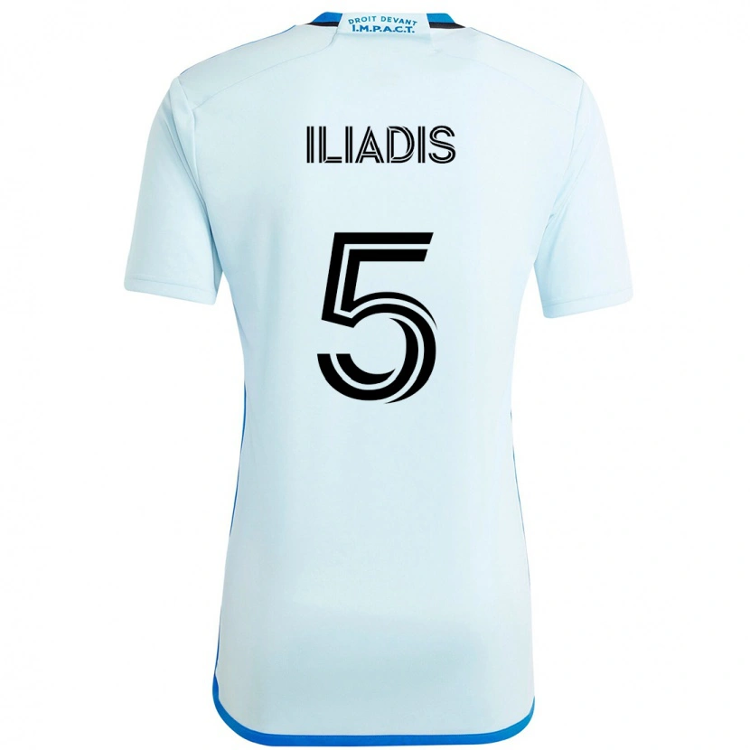 Danxen Hombre Camiseta Ilias Iliadis #5 Azul Oscuro Negro 2ª Equipación 2025/26 La Camisa México