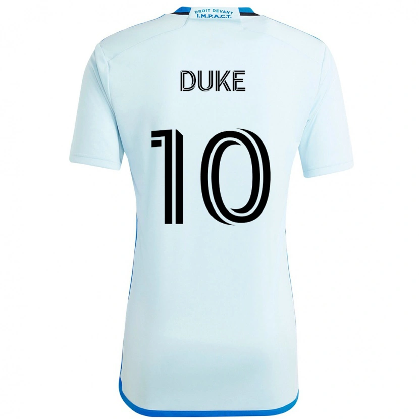 Danxen Hombre Camiseta Bryce Duke #10 Azul Oscuro Negro 2ª Equipación 2025/26 La Camisa México