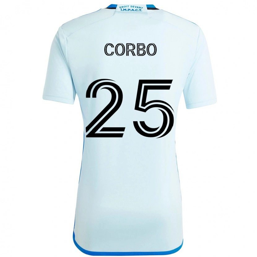 Danxen Hombre Camiseta Gabriele Corbo #25 Azul Oscuro Negro 2ª Equipación 2025/26 La Camisa México