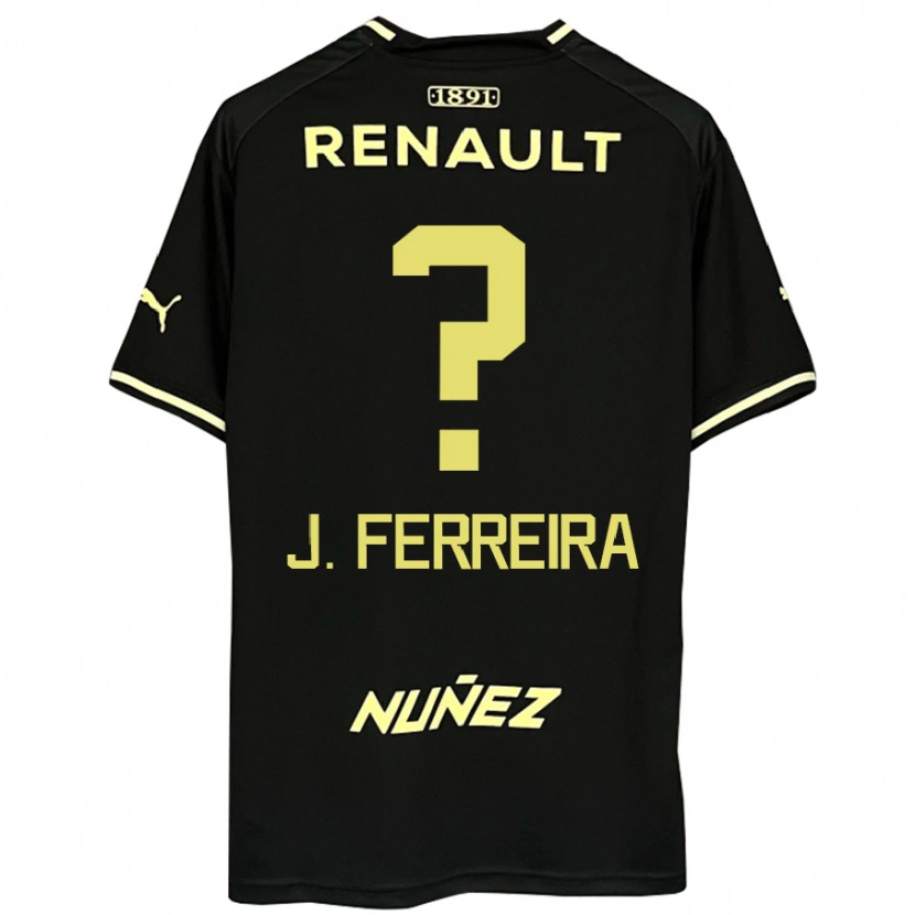Danxen Hombre Camiseta Joaquín Ferreira #0 Amarillo Negro 2ª Equipación 2025/26 La Camisa México